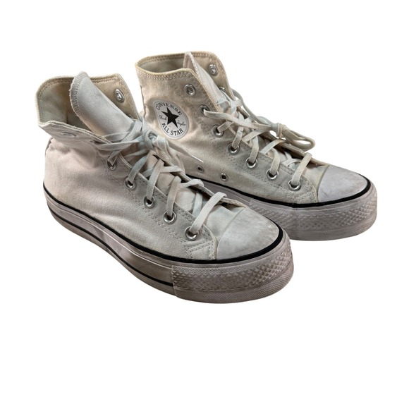 Converse Chuck Taylor Platform High Top White Size 7.5 Women Canvas - Picture 2 of 8